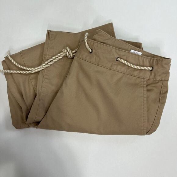 Talbots Women's 4 Pants Wide Leg Crop Khaki Rope Wide Leg - Picture 9 of 9